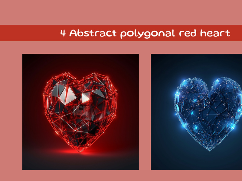 Abstract polygonal red heart by Samiraas8891 ~ EpicPxls