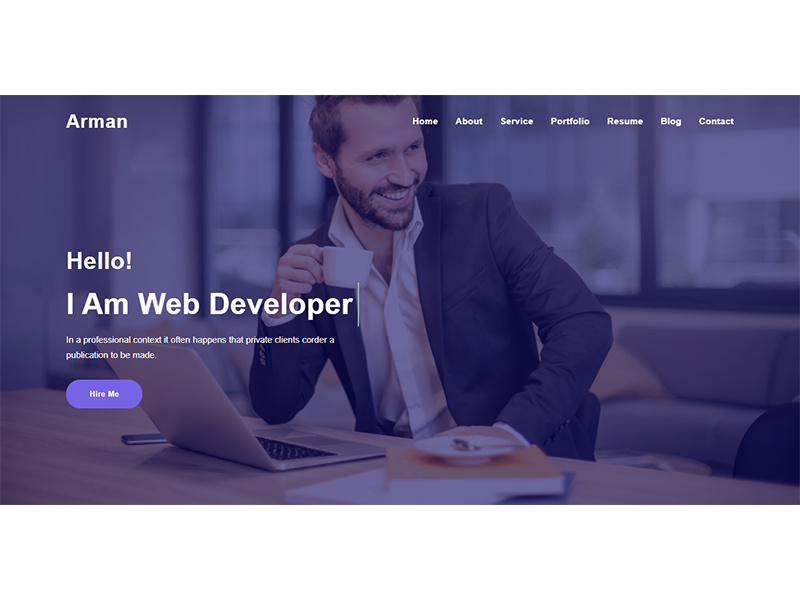 Home Page Design Website Template by Md Belal Hossain ~ EpicPxls