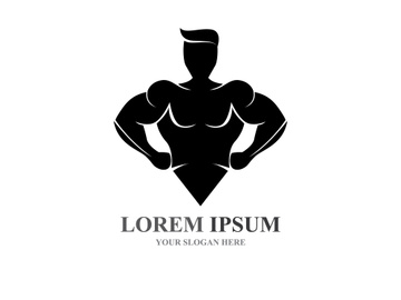 Vector object and Icons for Sport Label  Gym Badge  Fitness Logo Design