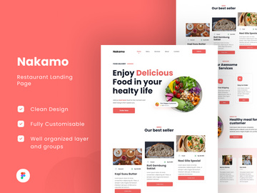 Restaurant Landing Page - Nakamo