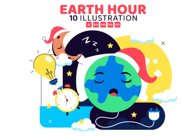 10 Happy Earth Hour Day Illustration