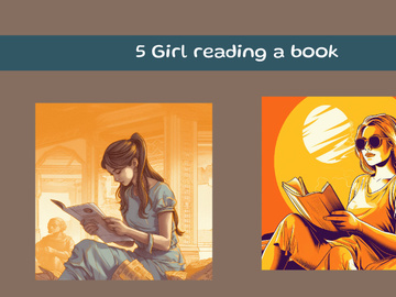 Girl reading a book
