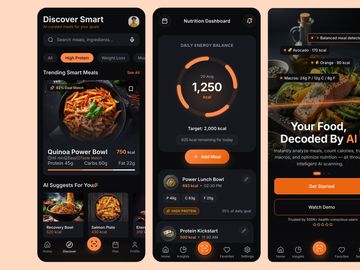 AI Nutrition & Meal Tracking App UI |Smart Food Scanner Mobile