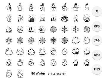 Winter Element Draw Black