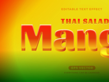The Sweetest Mango editable text effect style in natural red color ideal for flyer, banner, signage, and graphic promo