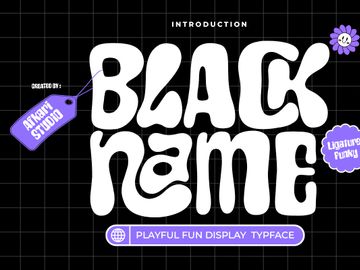 Black Name - Playful Fun Display Font