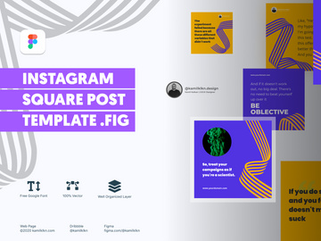 Instagram Square Post Template .FIG