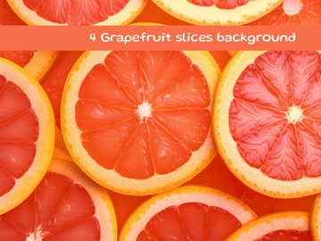 Grapefruit slices background