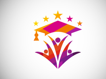 Modern low poly style education logo design, Geometric, and triangle book logo icon sign symbol.