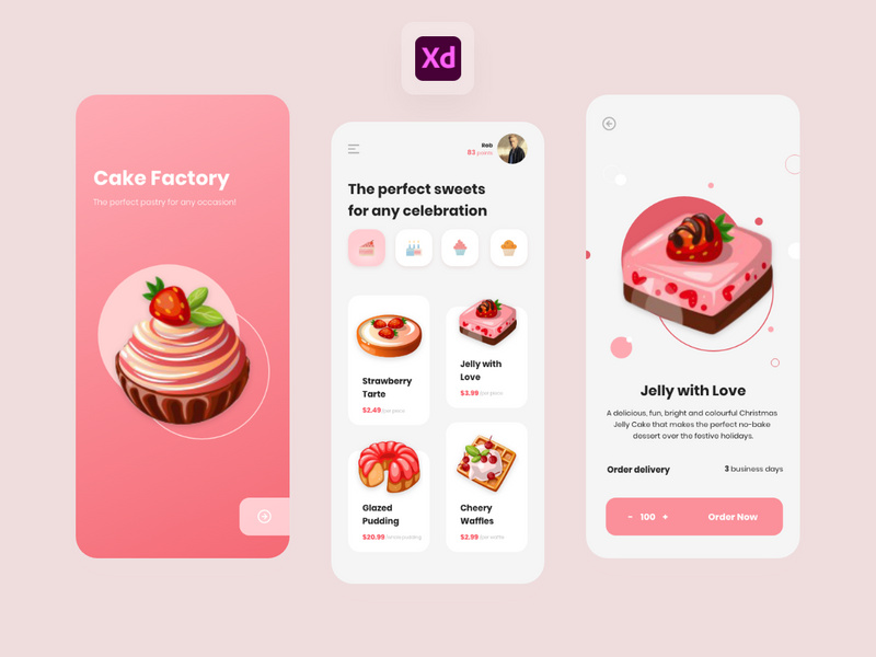 Cake App Exploration for iOS by Design.by.Sara EpicPxls