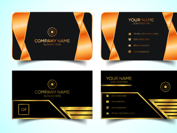Double-Sided Luxury, Modern and Elegant Business Card Design Template. Vector Illustration