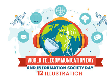 12 World Telecommunication and Information Society Day Illustration