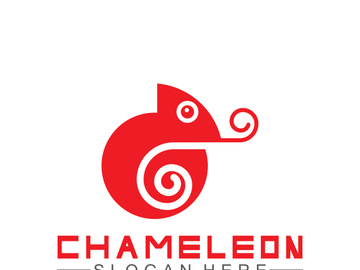 Chameleon logo design template. Vector illustration