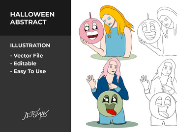 Halloween Girl Vector Bundle