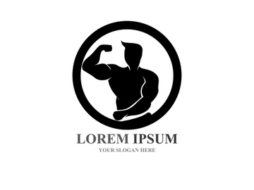 Vector object and Icons for Sport Label  Gym Badge  Fitness Logo Design