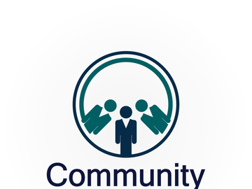 Community Logo Design Template for Teams or Groups.network and social icon design