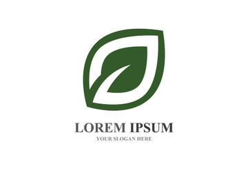 Eco leaf green tree logo template