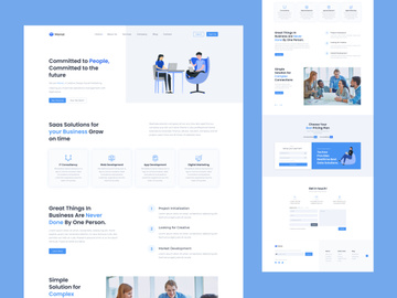 Saas landing page design