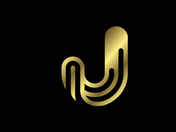 Golden capital letter. Graphic alphabet symbol for logo, Poster, Invitation. vector illustration