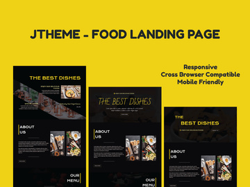 Jtheme-Food Simple Modern Bootstrap Landing Page Template