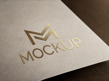 Logo on a paper mockup Premium Psd