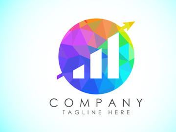 Finance and accounting logo low poly art style design vector template, Business finance logo