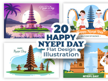 20 Happy Nyepi Day or Bali's Silence Illustration