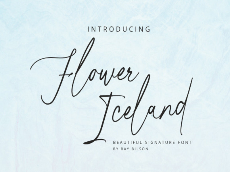 Fuente de Caligrafía Flower Iceland