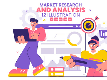 12 Market Research and Analysis Illustration