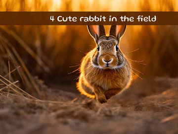 Cute rabbit in the field