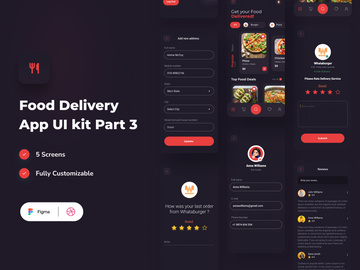 Food Delivery App Dark part 3