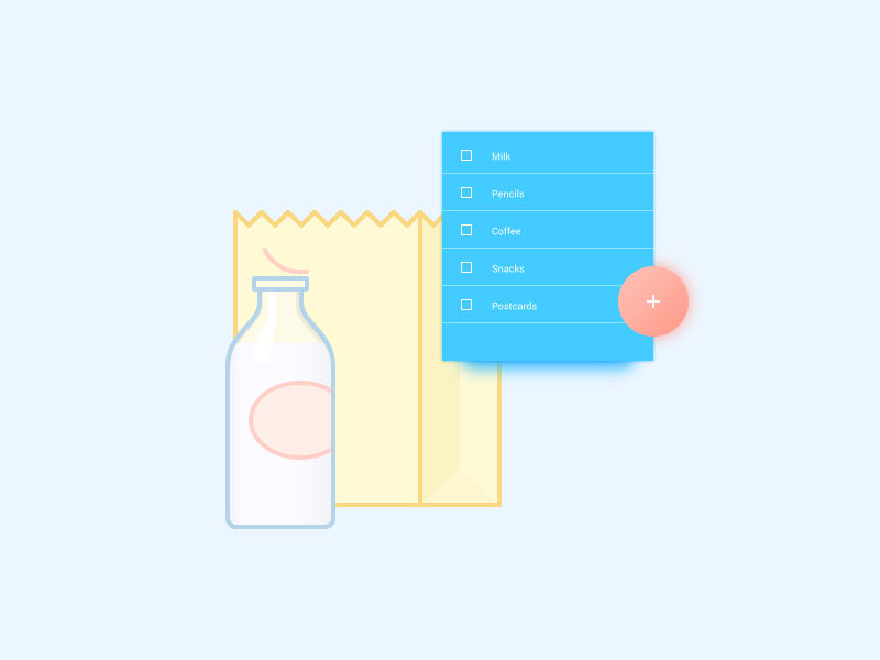 Shopping list Widget