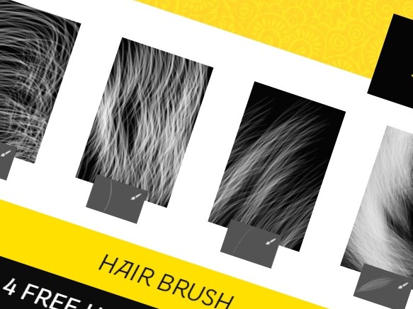 4个免费毛刷(4 Free Hair Brushes)插图1