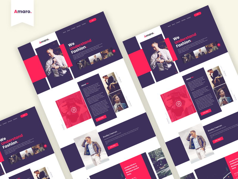 Modern Portfolio & Personal Website UI/UX Design Template ~ EpicPxls