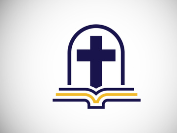 Church logo. Christian sign symbols. The Cross of Jesus