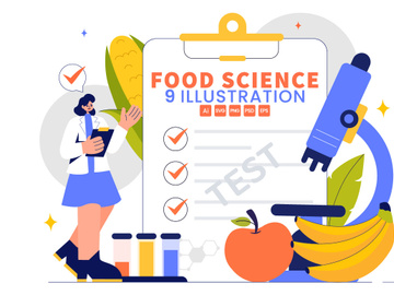 9 Food Science Laboratory Illustration