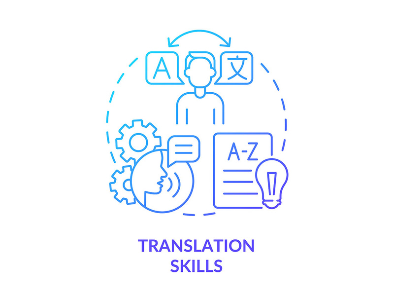 Translation Skills Blue Gradient Concept Icon By Bsd Studio EpicPxls