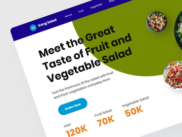 Ensalada - Hero Kang Salad Landing Page