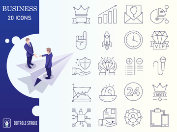 Outline : Business And Finance Icon set