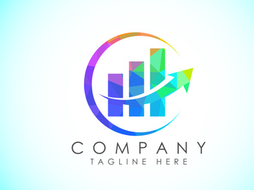 Finance and accounting logo low poly art style design vector template, Business finance logo