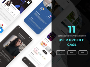 Multi Service User Profile Mobile app UI Kit