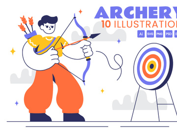 10 Archery Sport Illustration