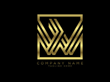 Luxury golden color line letter, Graphic Alphabet Symbol for Corporate Business Identity