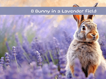 Easter Bunny in a Lavender Field