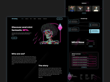 NFT Market Landing Page Template Design