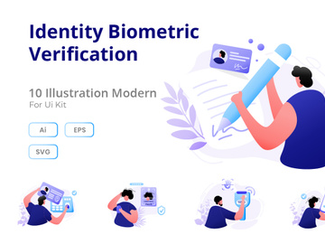 Identity Biometric Verification flat illustration