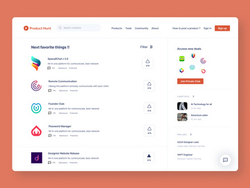 Product Hunt Redesign