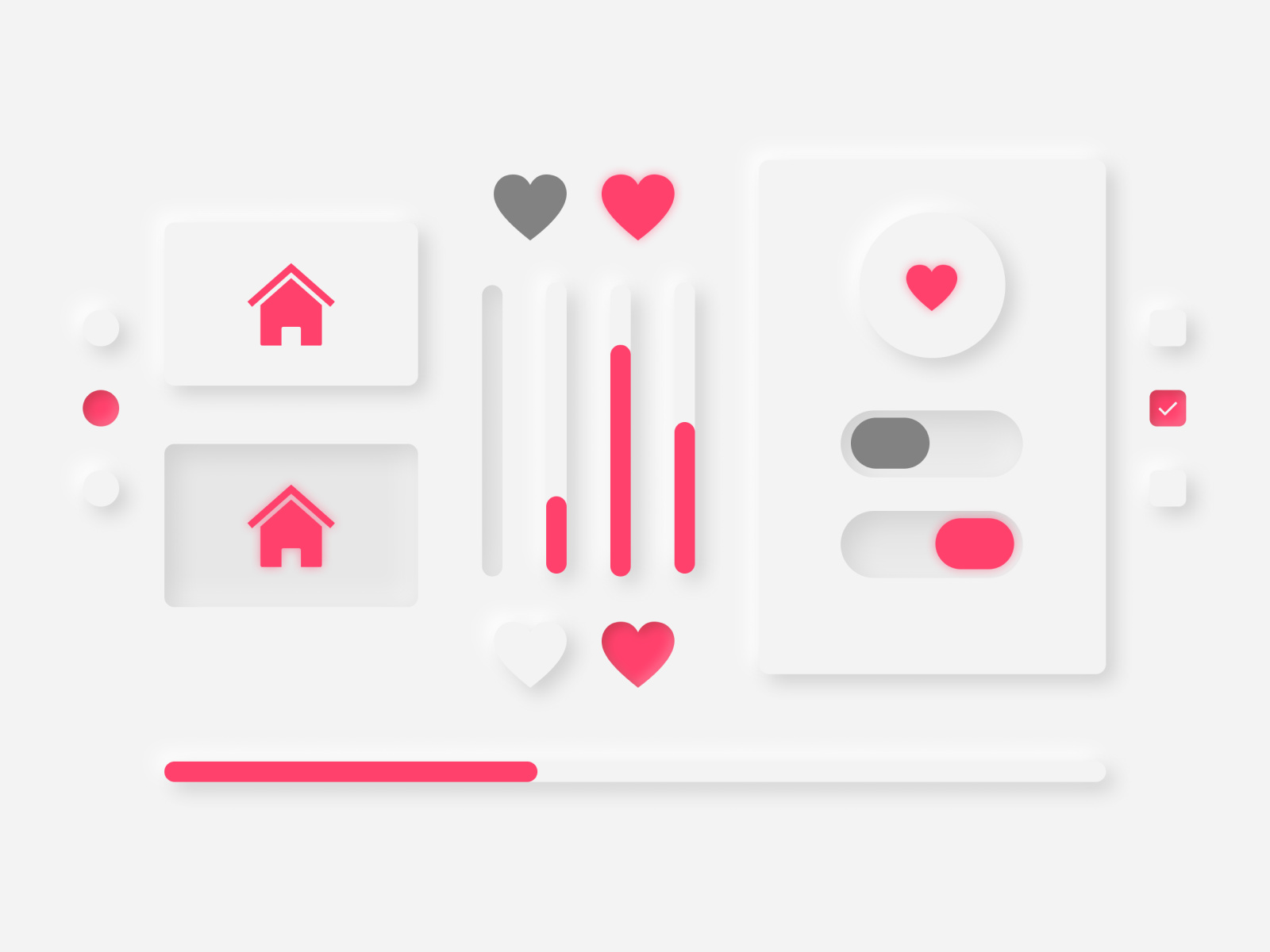 新形态/介形的设计组件(Neumorphism/Skeuomorphism Design components)插图