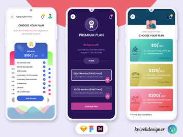 Premium Subscription Plan App UI Kit