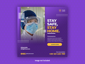 Covid 19 social media post template